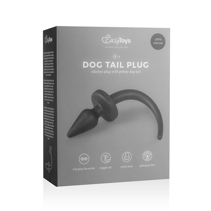 Fallo anale plug in silicone nero con coda dildo realistico ass butt black