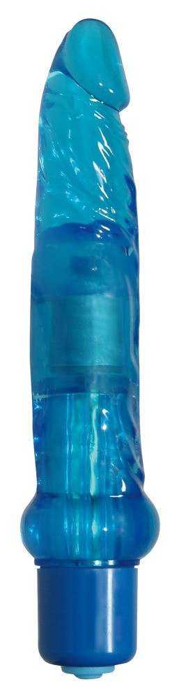 Anal jelly blue slim dildo