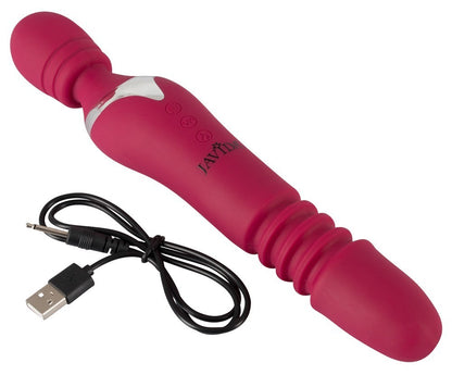 Vibratore realistico doppio stimolatore vaginale wand ricaricabile in silicone