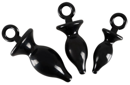 anal training set 3 pezzi plug nero