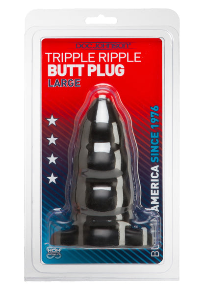 Fallo anale plug Tripple Ripple Butt Plug L