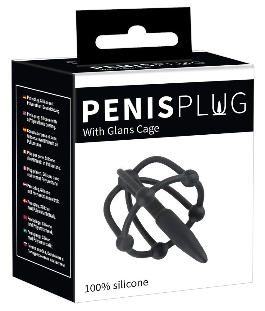 spina dilatatore Penis Plug with Glans Cage