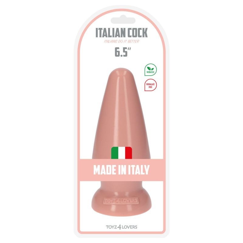 Anal plug con ventosa Italian Cock 6.5'' Flesh