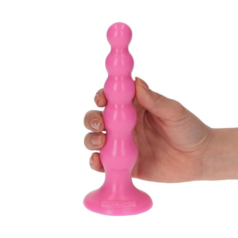 dildo a sfere plug anale rosa dilatatore stimolatore ano con ventosa anal pink