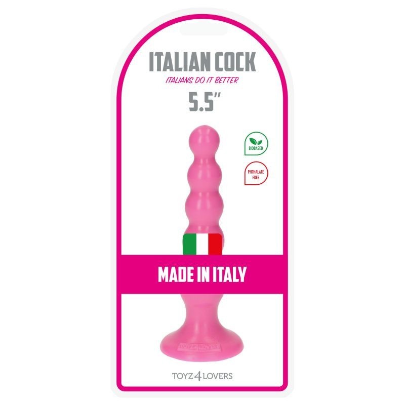 dildo a sfere plug anale rosa dilatatore stimolatore ano con ventosa anal pink