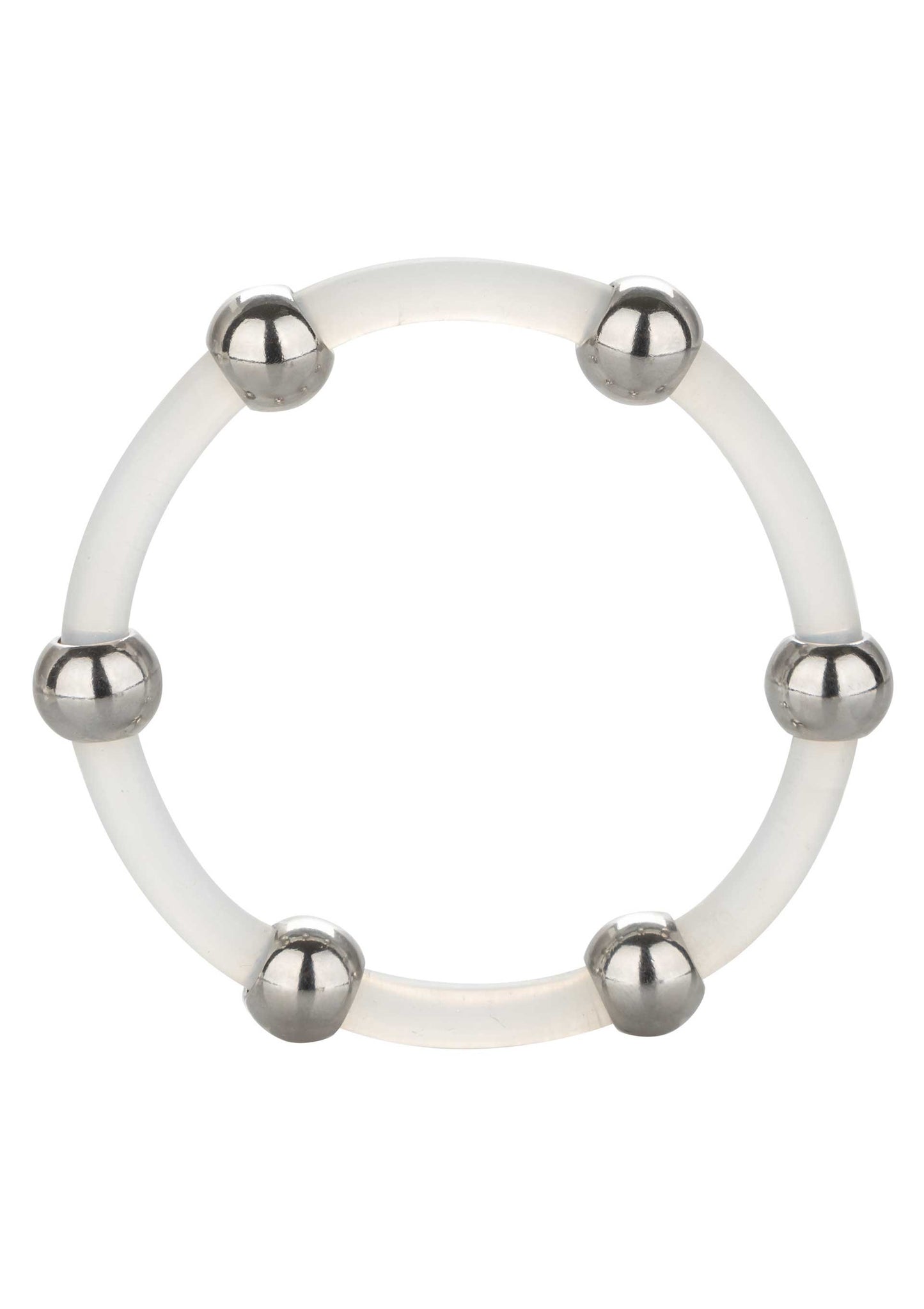 Anello fallico Steel Beaded Silicone Ring XL