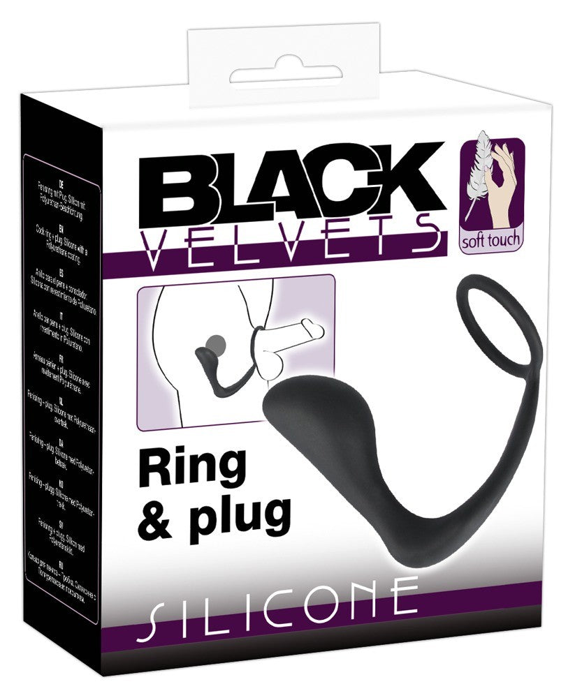 Plug Black Velvet Ring