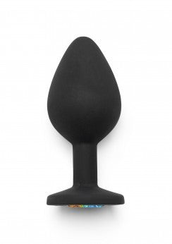 Plug anale in silicone nero Rainbow