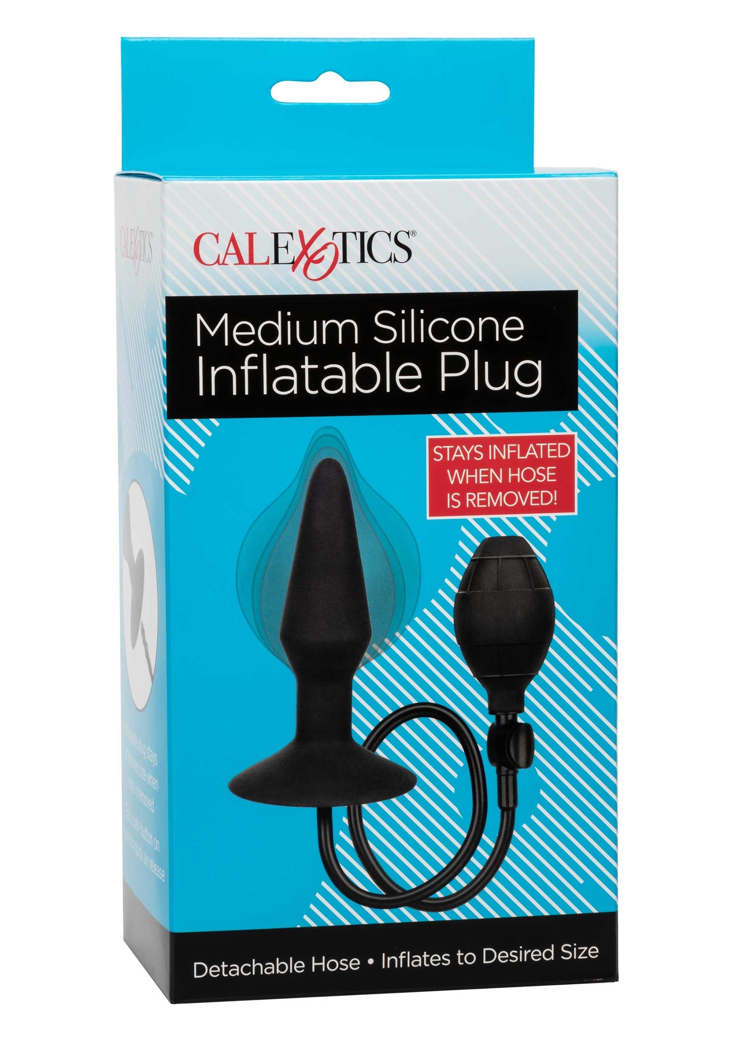 Plug anale nero in silicone gonfiabile Inflatable medium