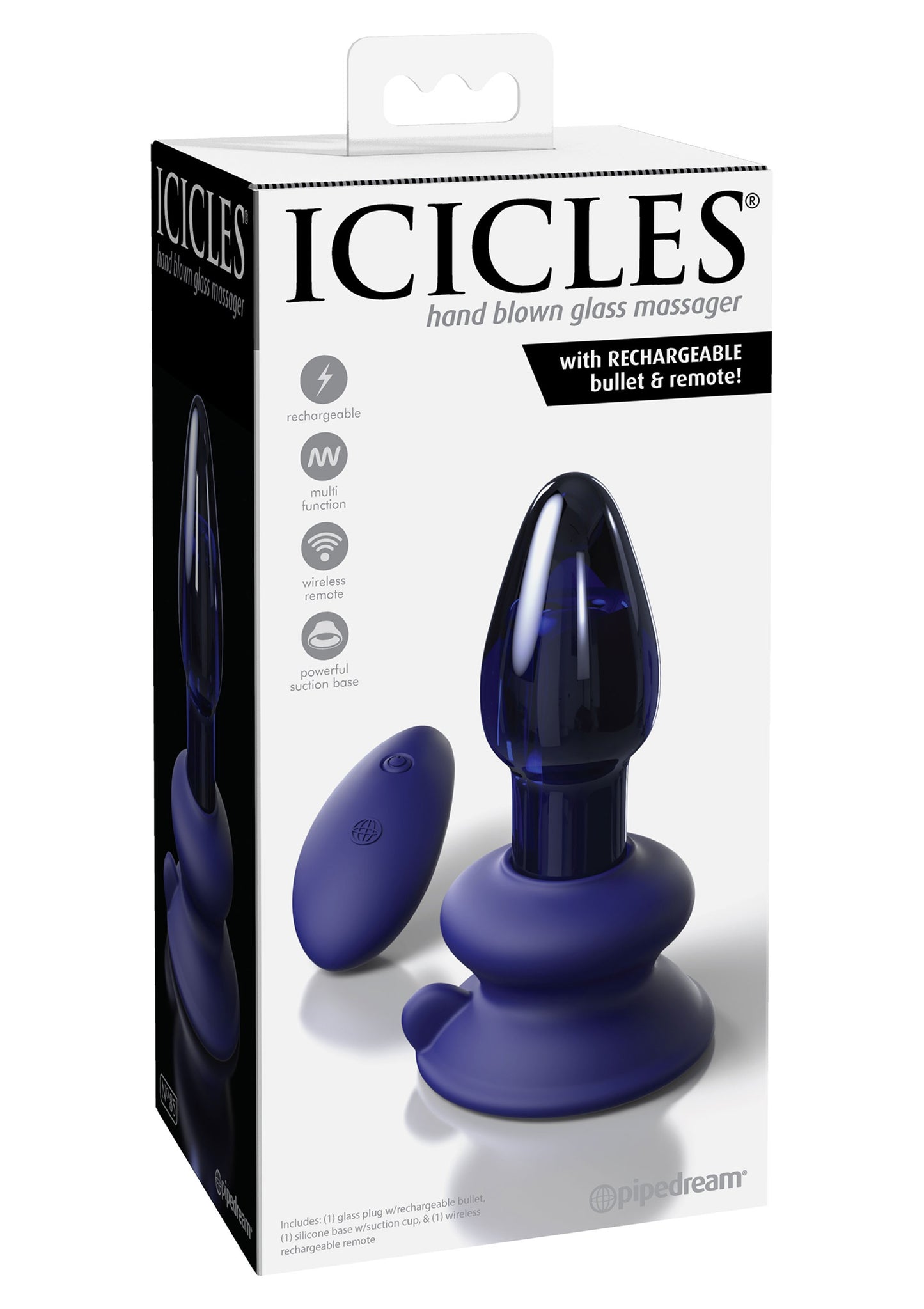 vibratore anale plug Icicles No 85 Vibrante