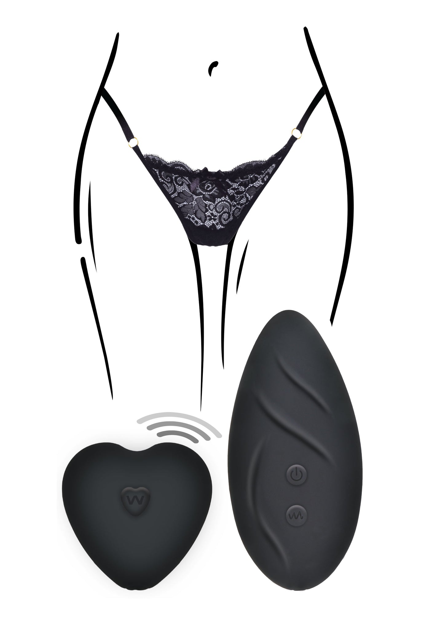 Vibratore vaginale indossabile per slip con telecomando Angel Panty Vibe