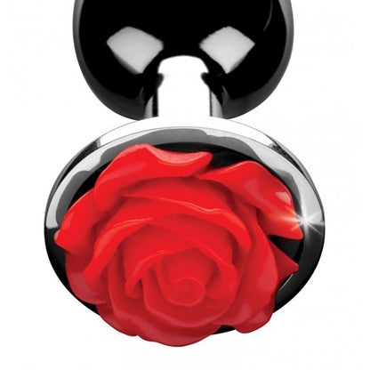 Plug anale in metallo Red Rose Analplug S