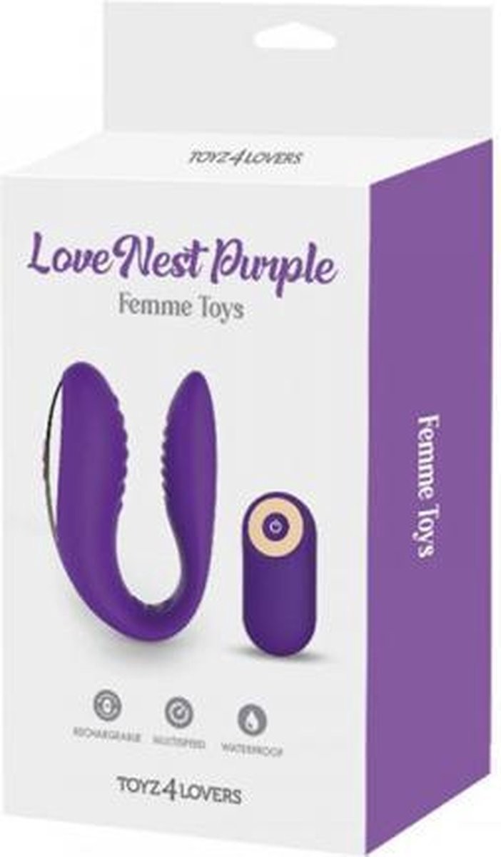 vibratore vaginale per coppia purple love nest