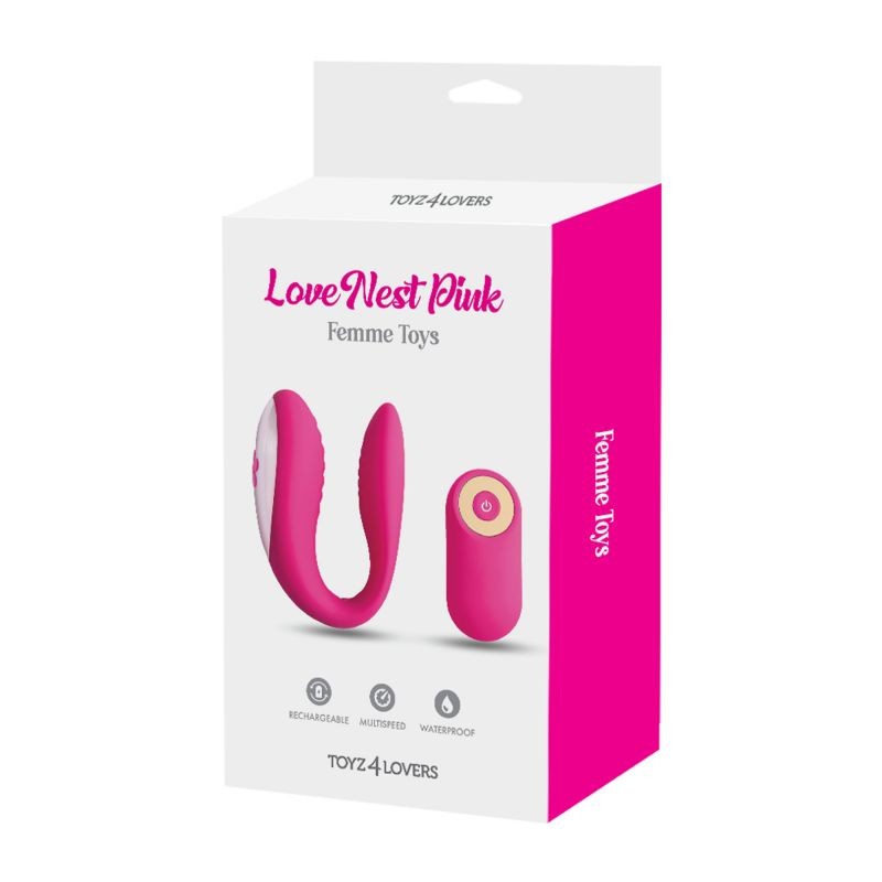 Stimolatore vaginale per coppia vibratore love nest pink