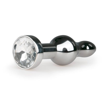 Plug anale Buttplug con pietra diamante argento easy