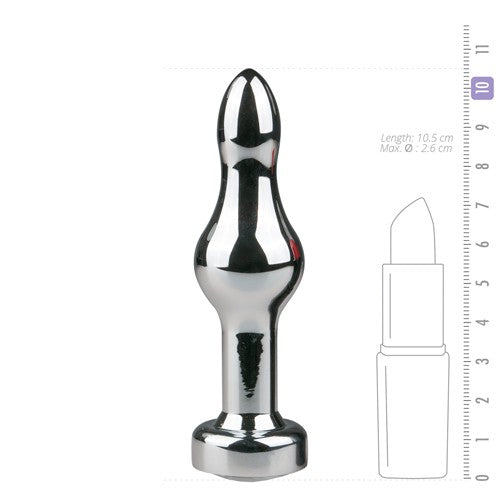 Plug anale Buttplug con pietra diamante argento easy