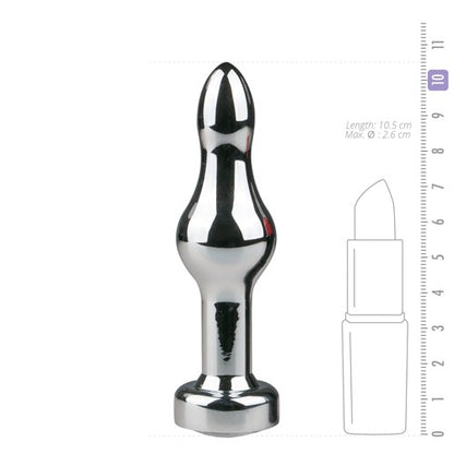 Plug anale Buttplug con pietra diamante argento easy