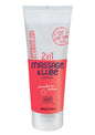 Lubrificante Fragola 200 ml Massage & Glide Gel 2in1 hot