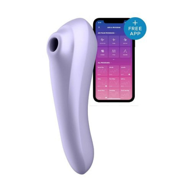 Vibratore vaginale succhia clitoride Dual Pleasure mauve