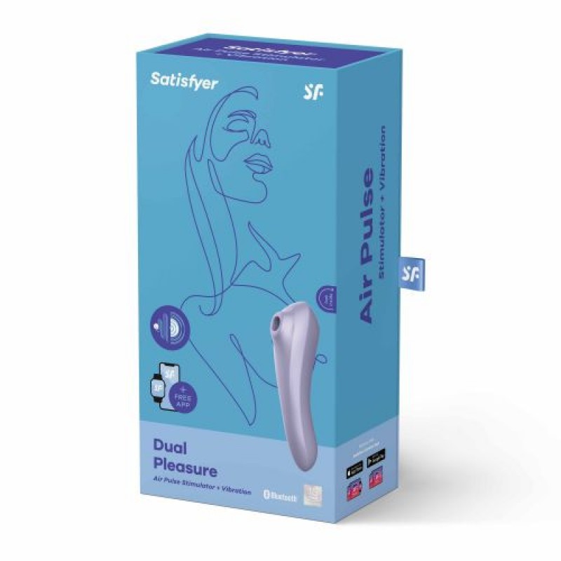 Vibratore vaginale succhia clitoride Dual Pleasure mauve