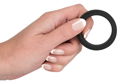 Anello fallico ritardante in silicone nero Cock Ring