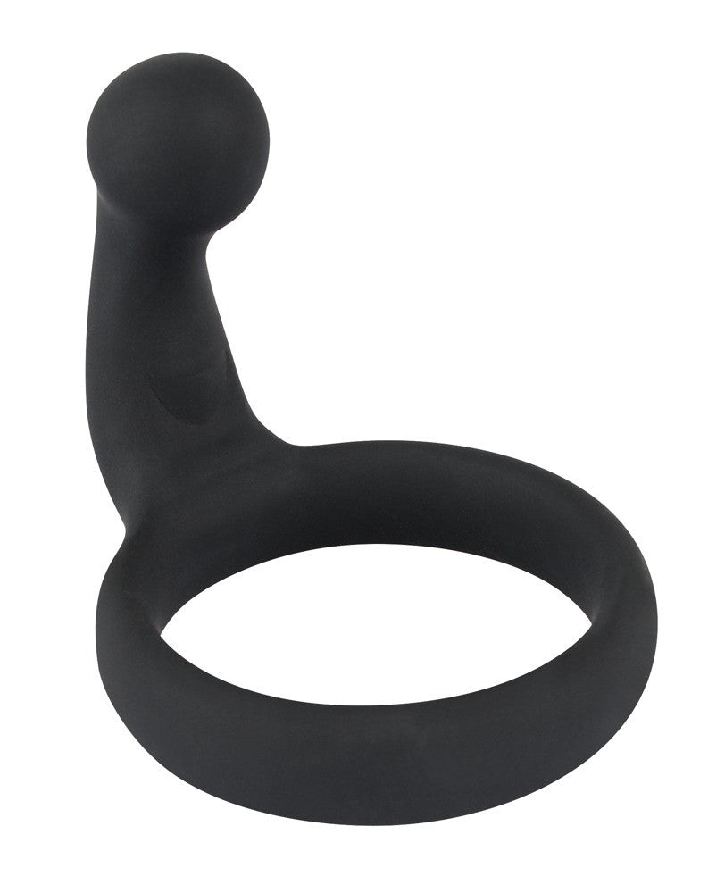 Anello fallico ritardande con plug anale Black Velvets Cock Ring