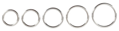 Anello fallico in metallo kit Set of 5 Cock Rings