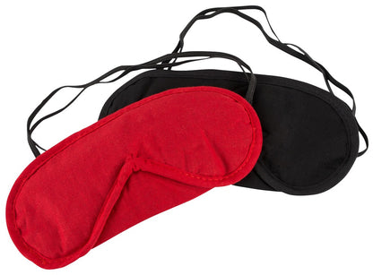 Maschera occhi Blindfold Set pack of 2 red/black