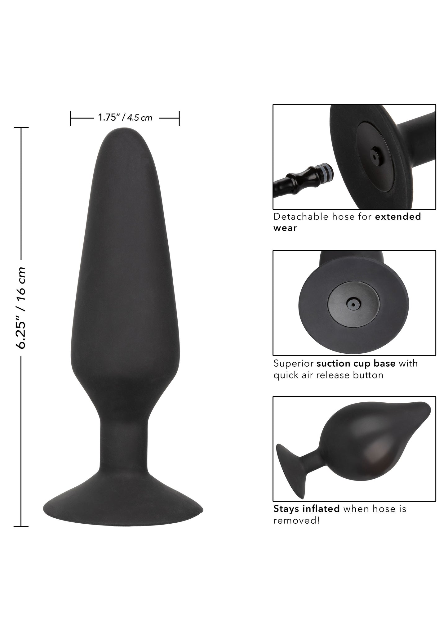 Plug anale gonfiabile in silicone XL Inflatable Plug