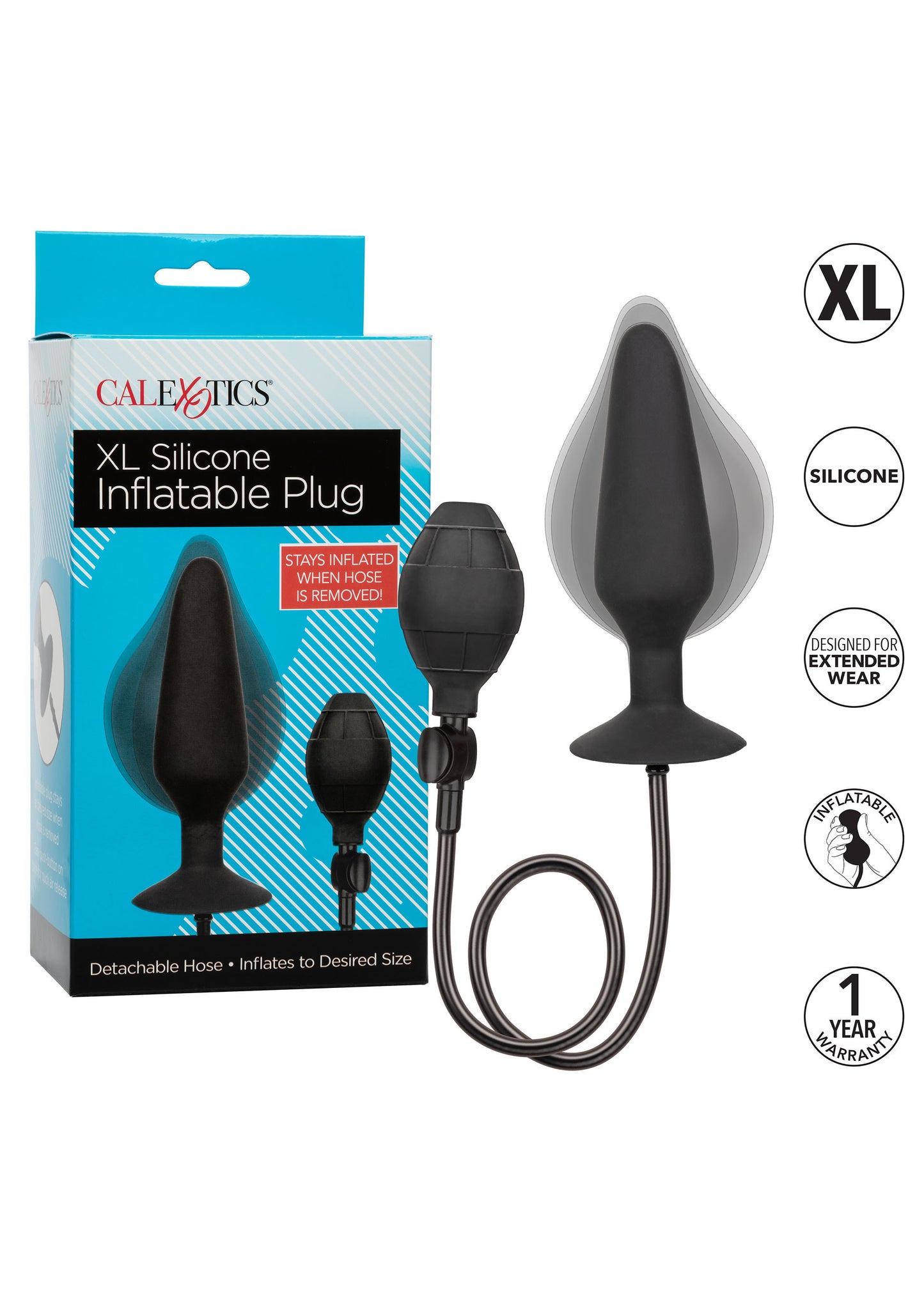 Plug anale gonfiabile in silicone XL Inflatable Plug