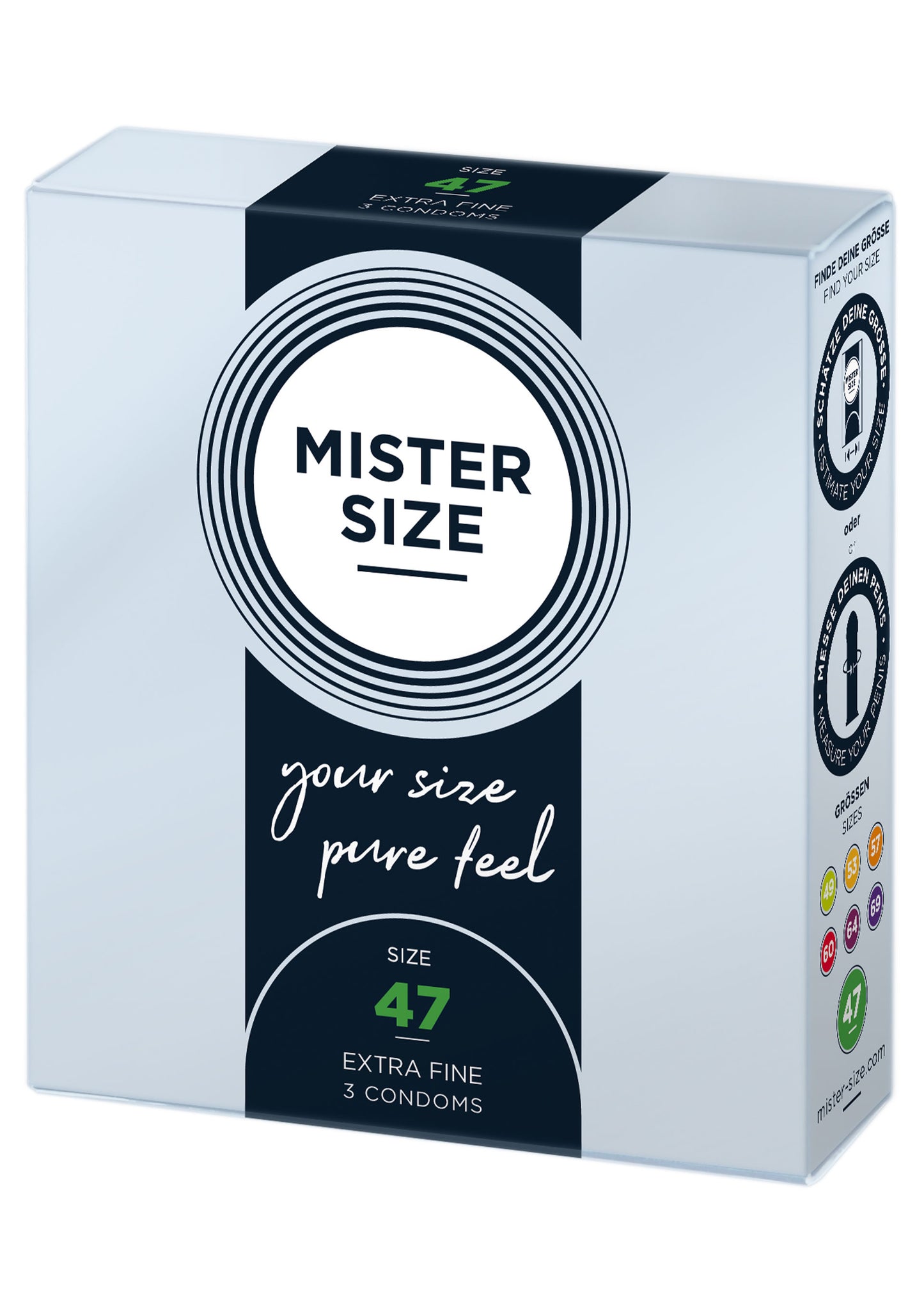 Preservativi in lattice MISTER SIZE 47mm Condoms 3pcs