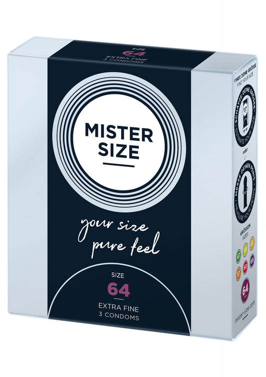 Preservativi sottili MISTER SIZE 64mm Condoms 3pcs