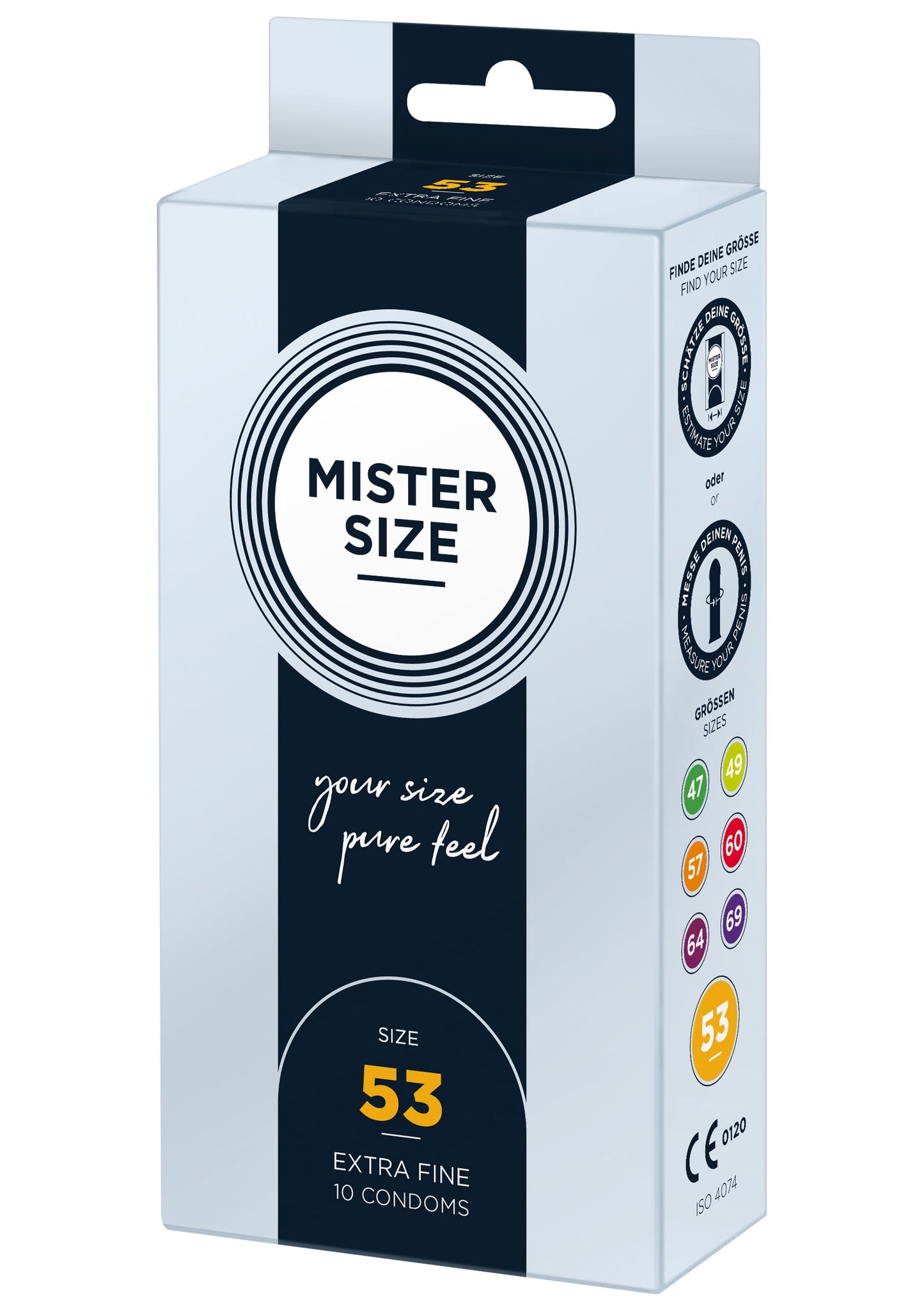 Profilattici sottili MISTER SIZE 53mm Condoms 10pcs