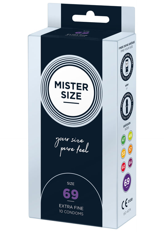 Preservativi sottili in lattice MISTER SIZE 69mm Condoms 10pcs