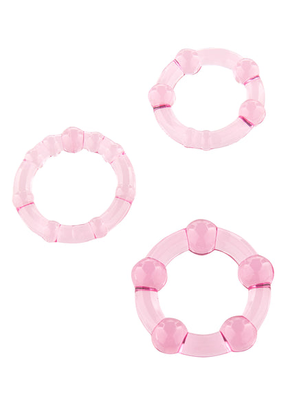 Anelli fallici rosa Stay Hard - Three Rings