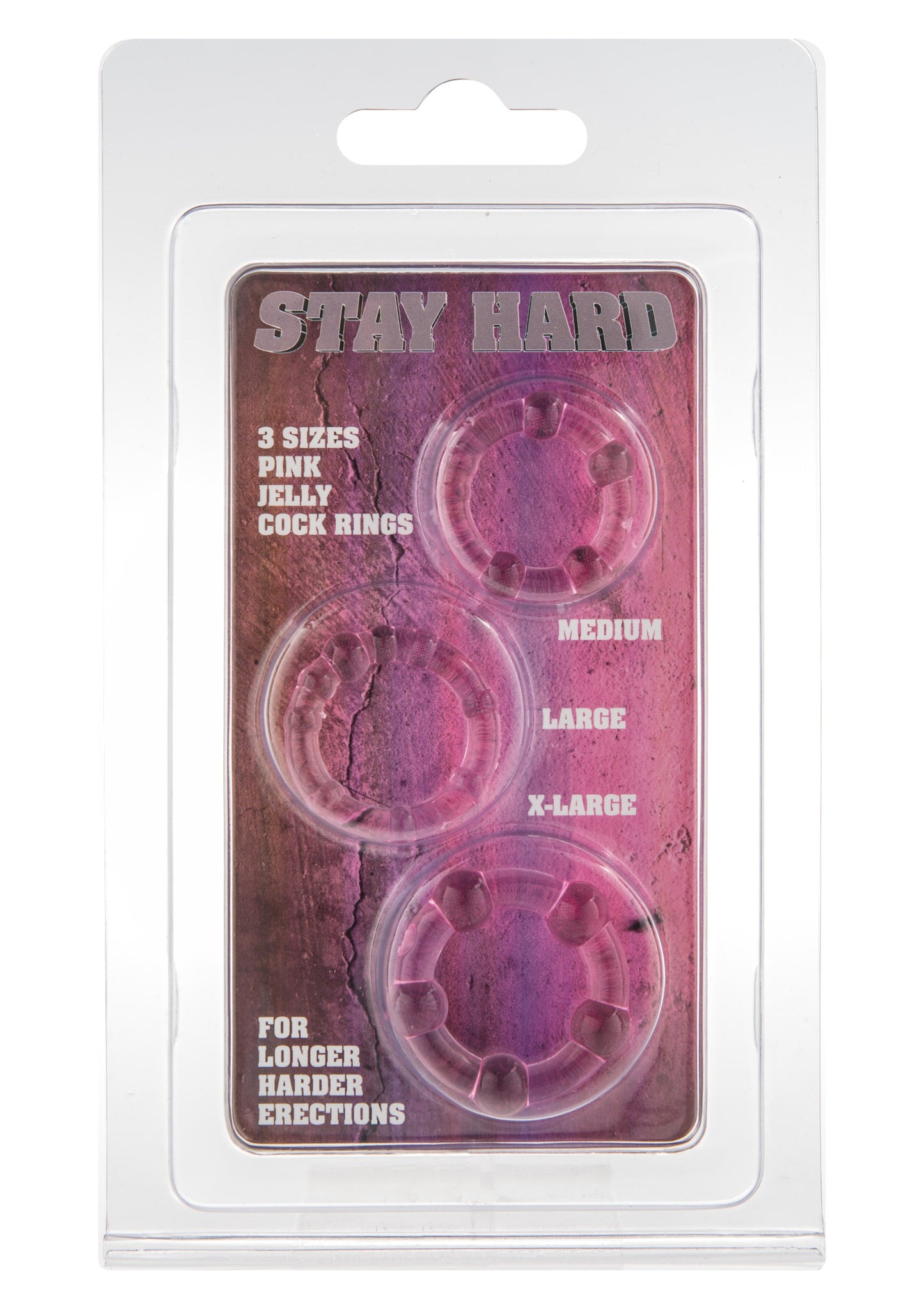 Anelli fallici rosa Stay Hard - Three Rings